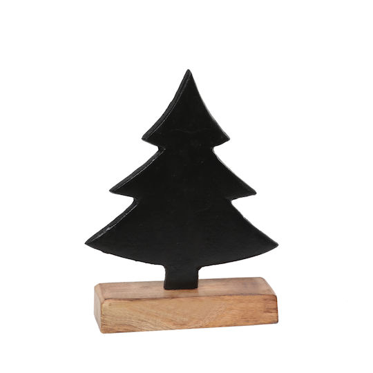 Decorațiune de Crăciun Lemn Braduleț 25cm. Negru Pole