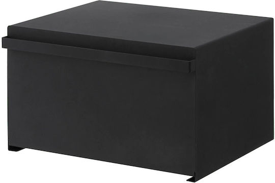 Yamazaki Tower Brotkasten mit Deckel Metallisch Schwarz 40x34.5x24cm