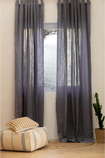 Calma House Fray με Τιράντες Blue 140x280εκ.