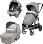 Peg Perego Veloce SLK Modular 3 in 1 Verstellbar 3 in 1 Baby Kinderwagen Geeignet für Neugeborene City Grey 10.7kg