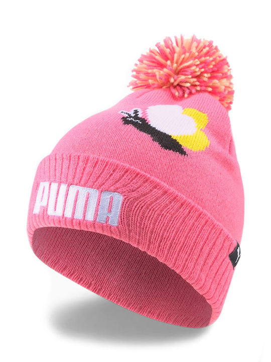 PUMA Small World Παιδικό Σκουφάκι Πλεκτό Φούξια