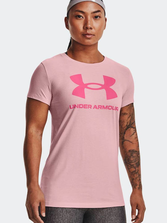 Under Armour Live Sportstyle Γυναικείο Αθλητικό T-shirt Ροζ
