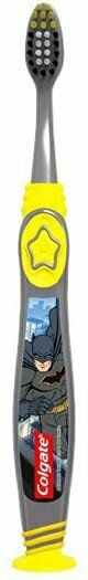 Colgate Batman Smile Soft Παιδική Οδοντόβουρτσα για 6+ Χρονών Γκρι / Κίτρινο