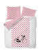 Palamaiki Spot Dot Module Cuvertură Extra-dublu Bumbac Roz 240x250cm 3buc