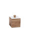 InTheBox Ashanti Set 2 Stück Allgemeine Verwendung Gläser mit Deckel Hölzernes Weiß 15x15x17cm 2 Stück