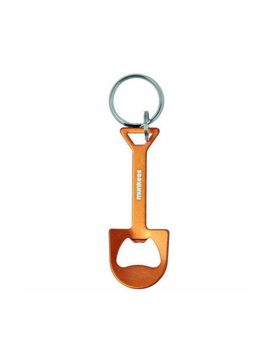 Munkees Keychain Opener Shovel Metallic Orange