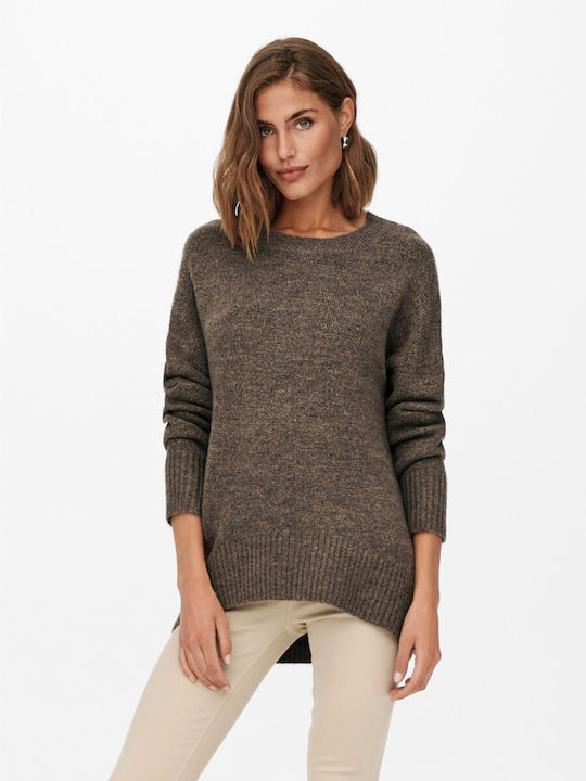 Only Damen Langarm Pullover Braun