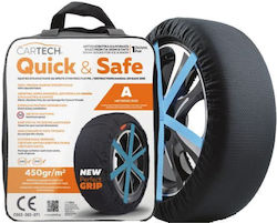 Cartech Quick & Safe G Αντιολισθητικές Χιονοκουβέρτες για Επιβατικό Αυτοκίνητο 2τμχ