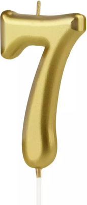 Metallic Candle Gold No 7, 10cm.