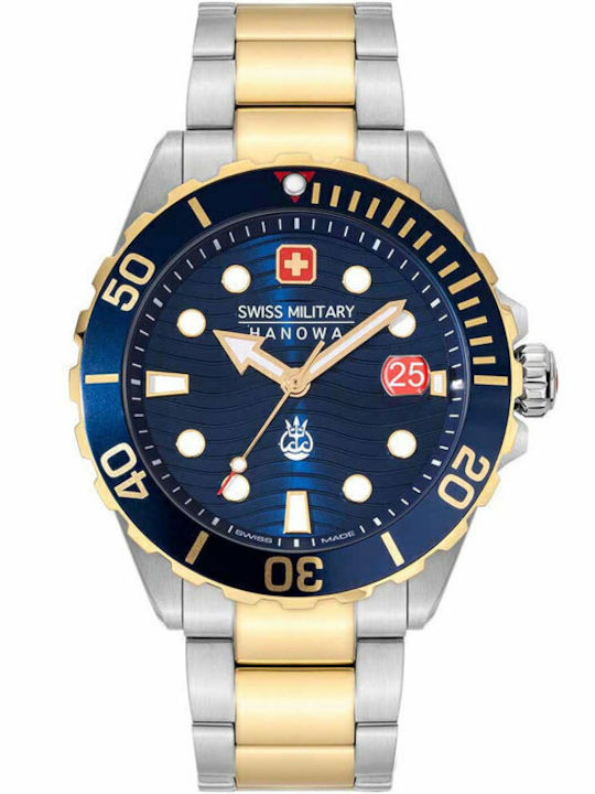 Swiss Military Hanowa Offshore Diver II Herrenuhren 42mm Batteriebetrieb mit Rostfreier Stahlarmband
