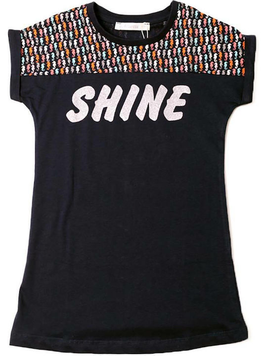 Arnetta Kids' Nightgown Summer Navy Blue Shine