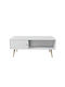 Rechteckig Couchtisch Gold / White L100xB50xH42cm