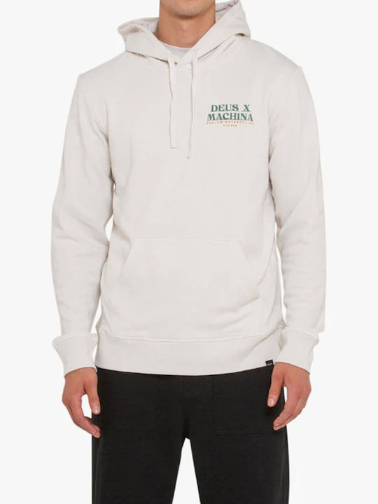 Men's Sweatshirt with Hood & Pockets Beige