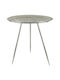 Masă Laterală Rotundă Metalică Argintie L54,5xl54,5xÎ57,5cm
