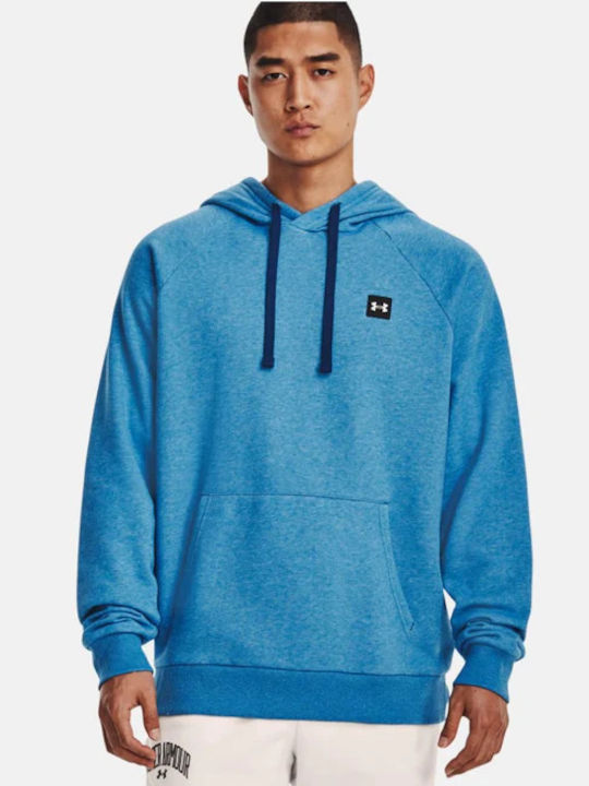 Under Armour Rival Φούτερ με Κουκούλα Μπλε