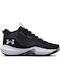 Under Armour Lockdown 6 Ψηλά Μπασκετικά Παπούτσια Black / White