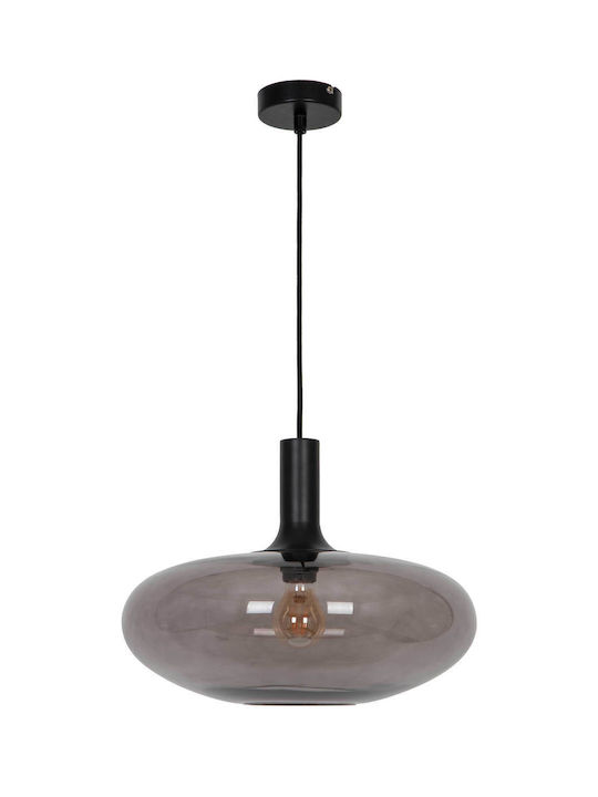 Viokef Convex Pendant Light Suspension for Socket E27 Black