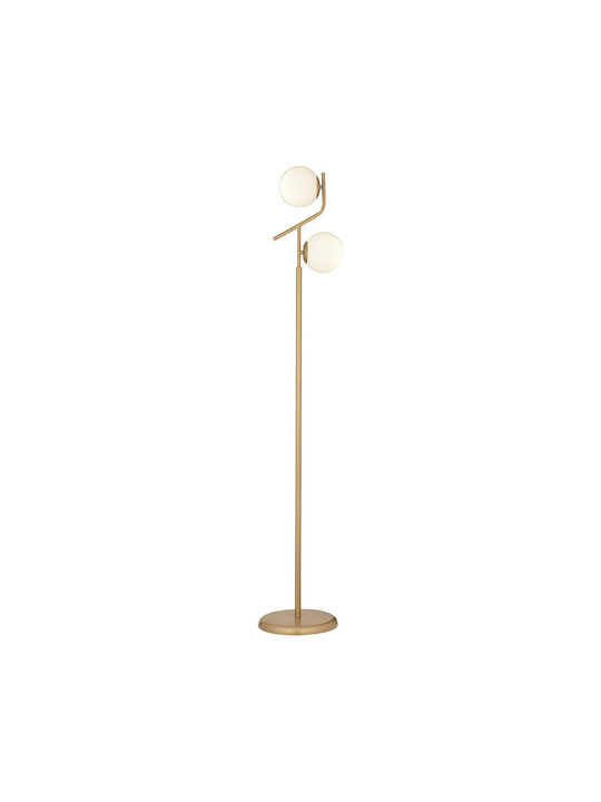 ArteLibre Vel Floor Lamp H173xW30cm. with Socket for Bulb E27 Gold