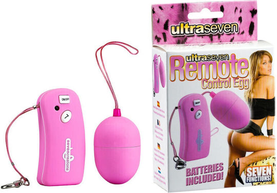 Seven Creations UltraSeven Remote Control Egg Mini Δονητής Egg με Απομακρυσμένο Έλεγχο 3cm Pink