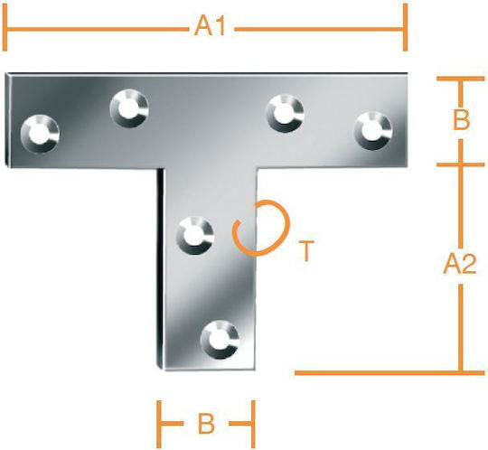 Vormann Λαμάκι "T" Γαλβανιζέ 70x36x16mm