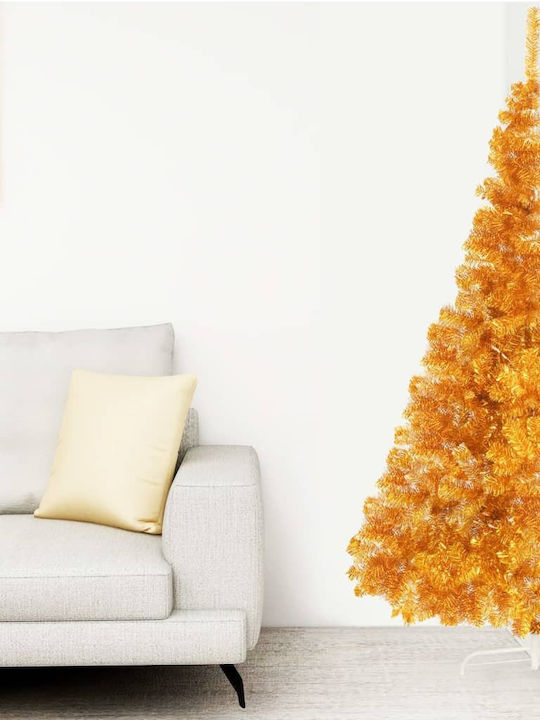 Τεχνητό Μισό Christmas Wall Gold Tree with Metallic Base H240cm