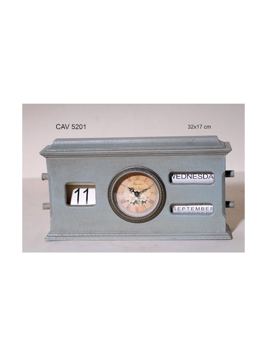 Tabletop Clock Wooden 32x17cm CAV5201