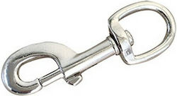 My Pet Dog Leash Lead Automatic Hook Nickel 6.5cm x 1.2mm Silver