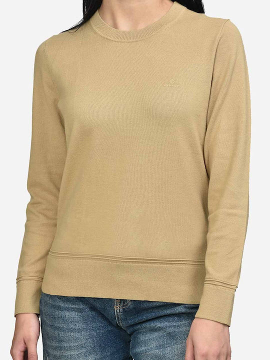 Gant Damen Langarm Pullover Baumwolle Sandy Brown