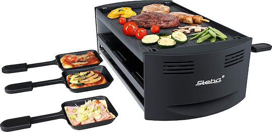 Steba Tabletop Electric Grill Ribbed Plate 1500W with Adjustable Thermostat 35.5cmx22cmcm