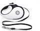 Kiwi Foldable Dog Leash/Lead Strap XS in White color 3m up to 12kg