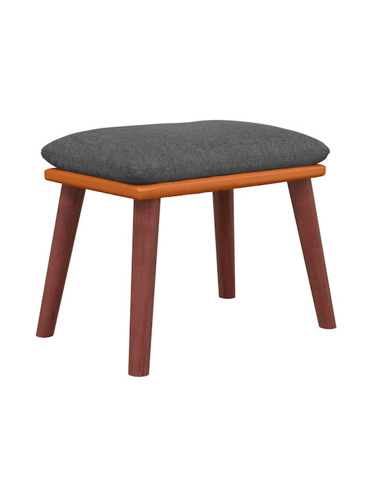 Stools Footstool Upholstered with Fabric Dark Grey 1pcs 45x29.5x39cm