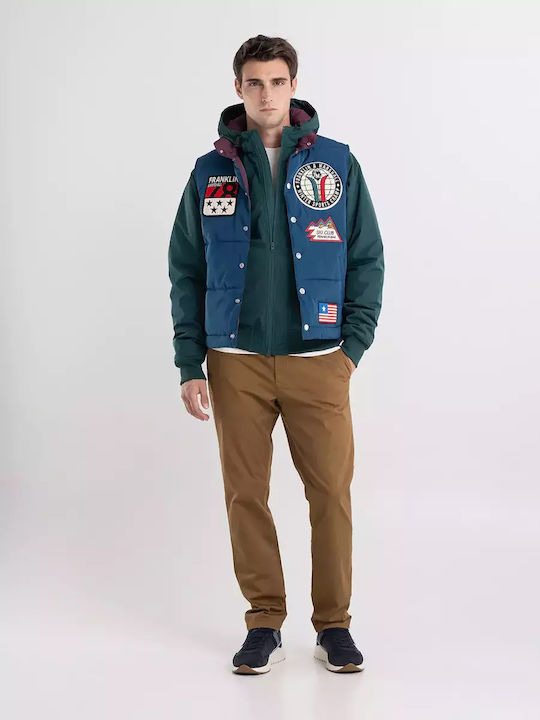 Ärmellos Jacke Puffer Blau