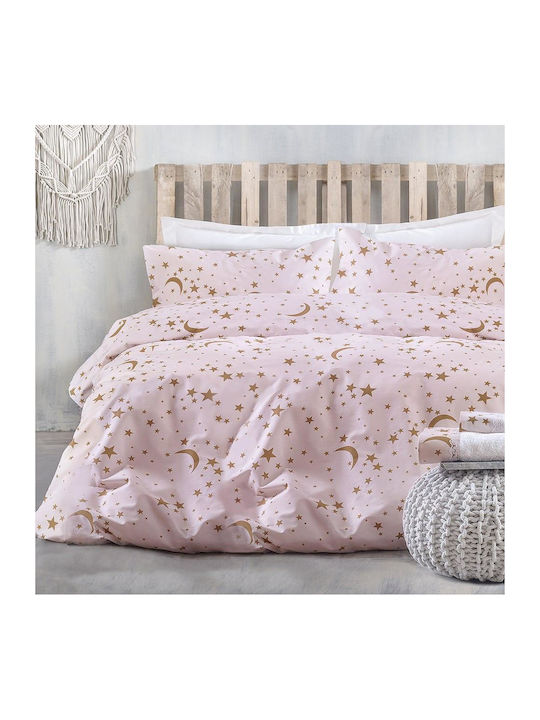 Rythmos Quilt Set Queen 220x240cm Moonlight Pink 3pcs