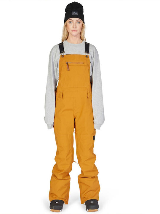 DC Crusade ADJTP03015-CPB0 Women's Dungarees for Ski & Snowboard Orange