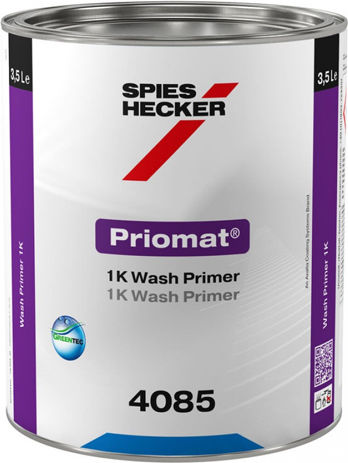 Spies Hecker Priomat 1K Wash Primer Grundierung Dunkelgrau Geeignet für Metall 3.5Es