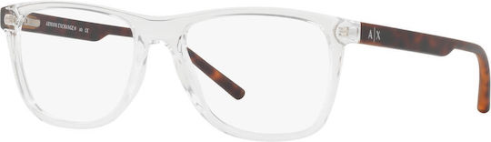 Armani Exchange Männlich Kunststoff Brillenrahmen Weiß AX3048 8235