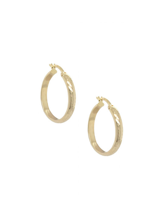 Mertzios.gr Χρυσά Earrings Hoops made of Gold 14K