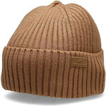 4F Beanie Ανδρικός Σκούφος με Rib Πλέξη σε Μπεζ...