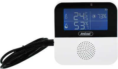 Andowl Q-WD01 Wireless Digital Weather Station Wall Mounted White