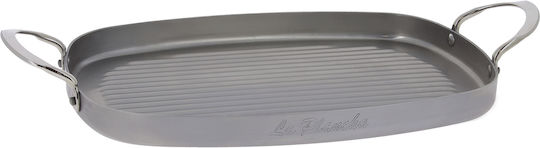 De Buyer Baking Plate Double Sided with Stainless Steel Grill Surface 38x26x2.5cm