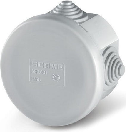 Scame Surface Mounted Electrical Box Branching IP55 in Gray Color