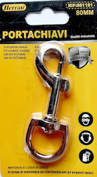 Herran Dog Leash/Lead Hook with Swivel Nickel 80mm Silver