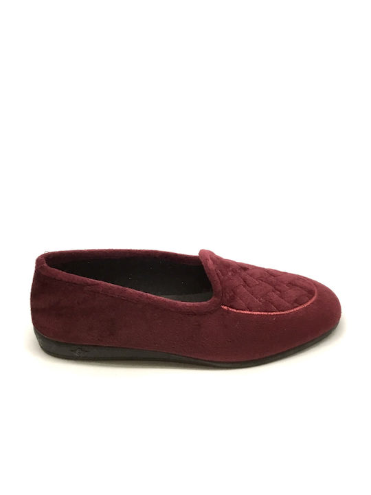 Dicas Closed-Back Women's Slippers In Burgundy ...