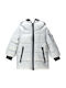 DCA2526B Kids Quilted Short Coat with Hood Grey