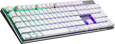 CoolerMaster SK653 Ασύρματο Gaming Μηχανικό Πληκτρολόγιο με TTC Red διακόπτες και RGB φωτισμό (Αγγλικό US) Silver White