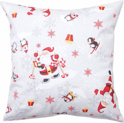 Sette Colori Penguins Christmas Decorative Square Pillow Case Gray 45x45cm