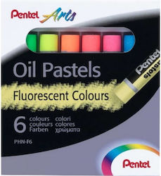 Pentel Oil Pastels Fluorescent 6colours PHN-F6