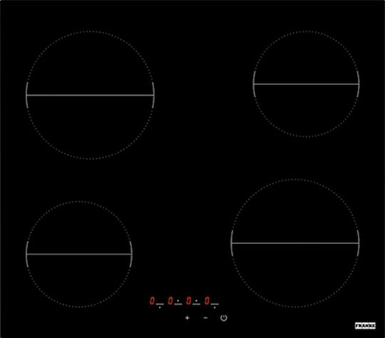 Franke Smart FRSM 604 C T BK Κεραμική Εστία Αυτόνομη με Λειτουργία Κλειδώματος 58x51εκ.