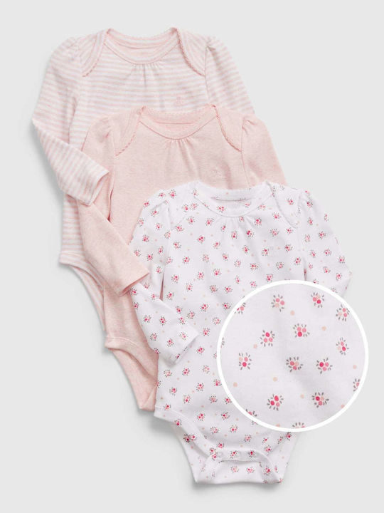 GAP Baby Bodysuit Underwear Set Long-Sleeved Pink