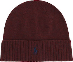 Ralph Lauren Beanie Ανδρικός Σκούφος σε Μπορντό χρώμα
